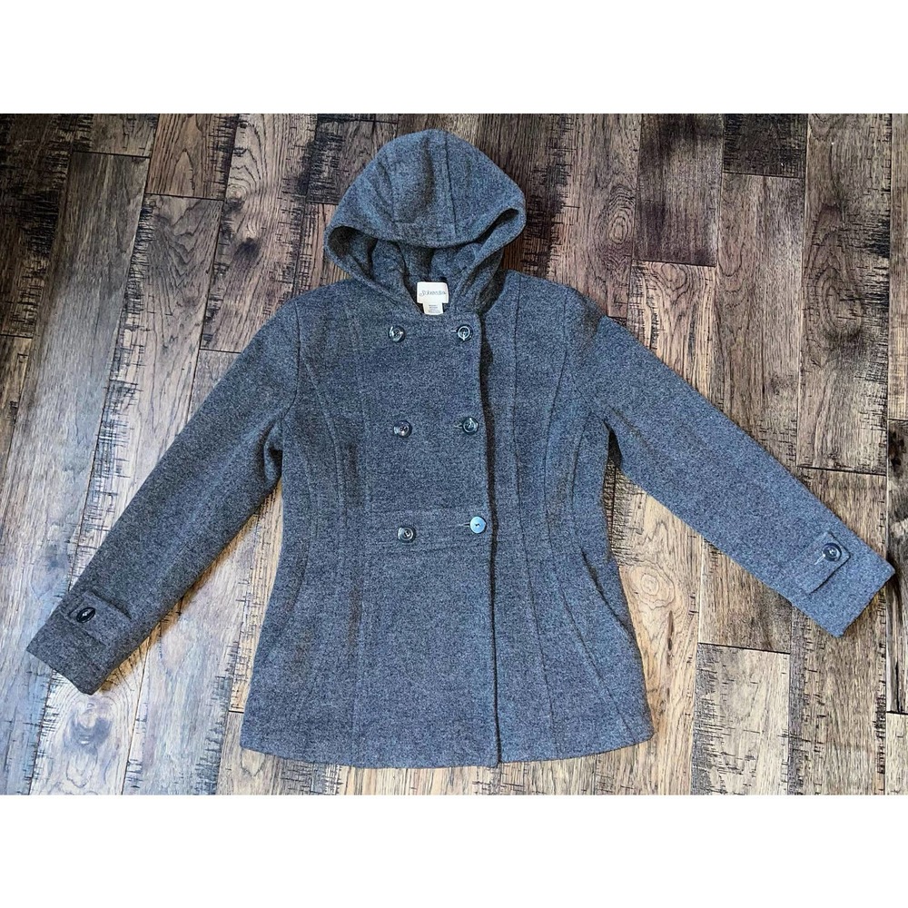 St Johns Bay‎ Pea Coat Women Medium Wool Blend Double Breasted